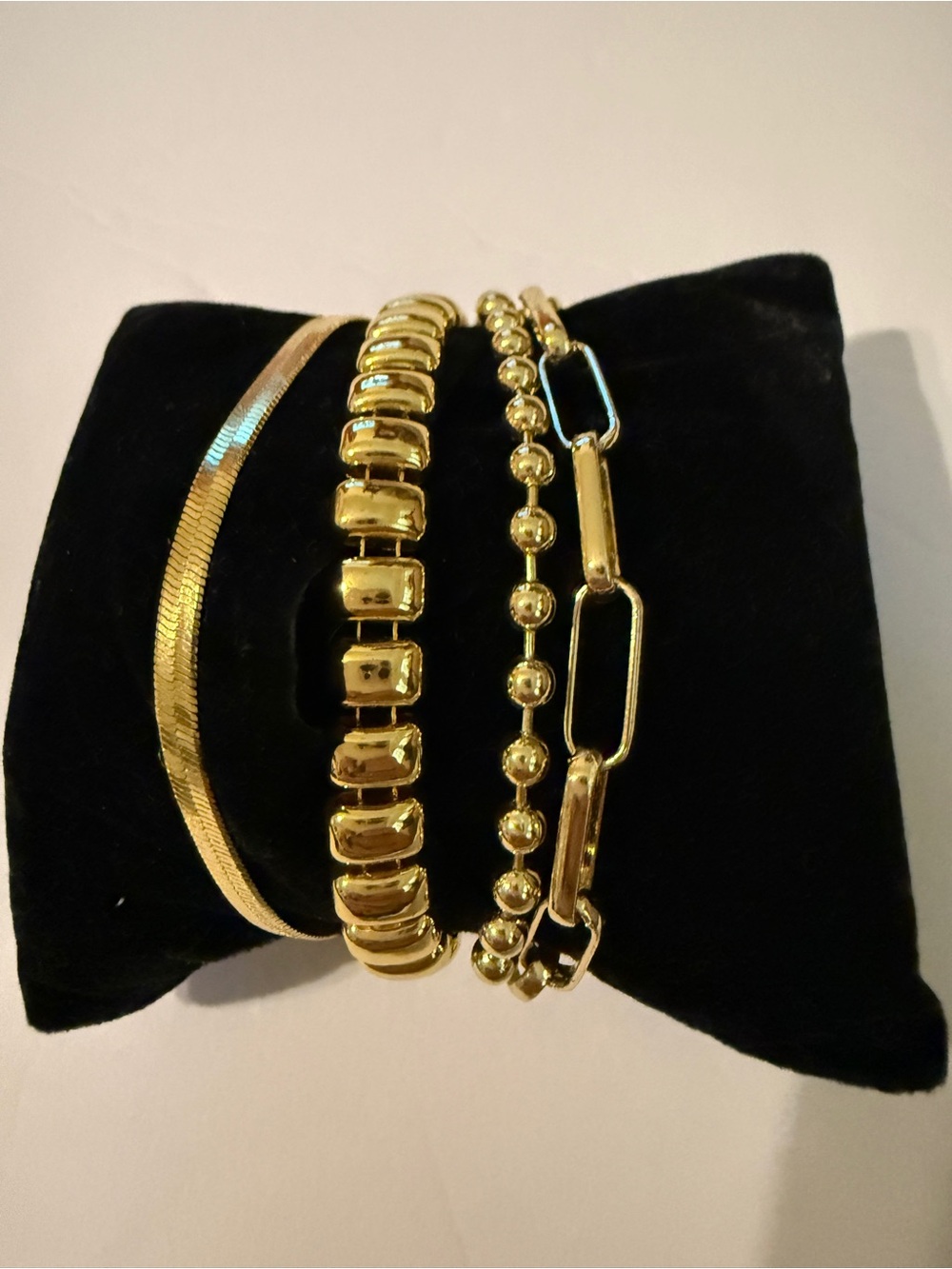 RUSH Gold Tone 4-Strand Layered Magnetic Bracelet